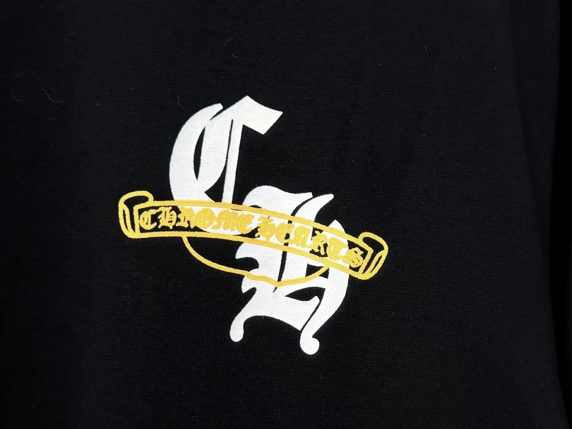 【Chrome Hearts】 25ss T Same Style T Versatile : Black White Size：S-XL
